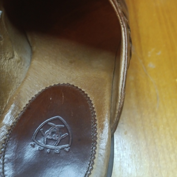 Ariat Brown Leather Slip-On Mules Size 7.5 - Picture 4 of 10